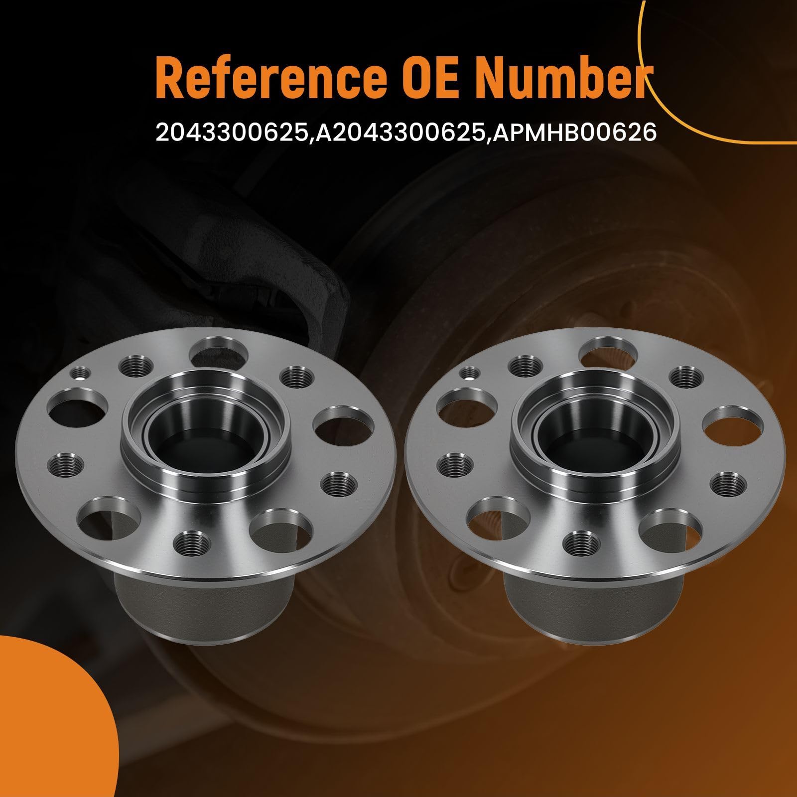 maXpeedingrods 2x Radnabe Vorne Radlager für Mercedes-Benz C-Klasse CDI CGI W204 2007-2014