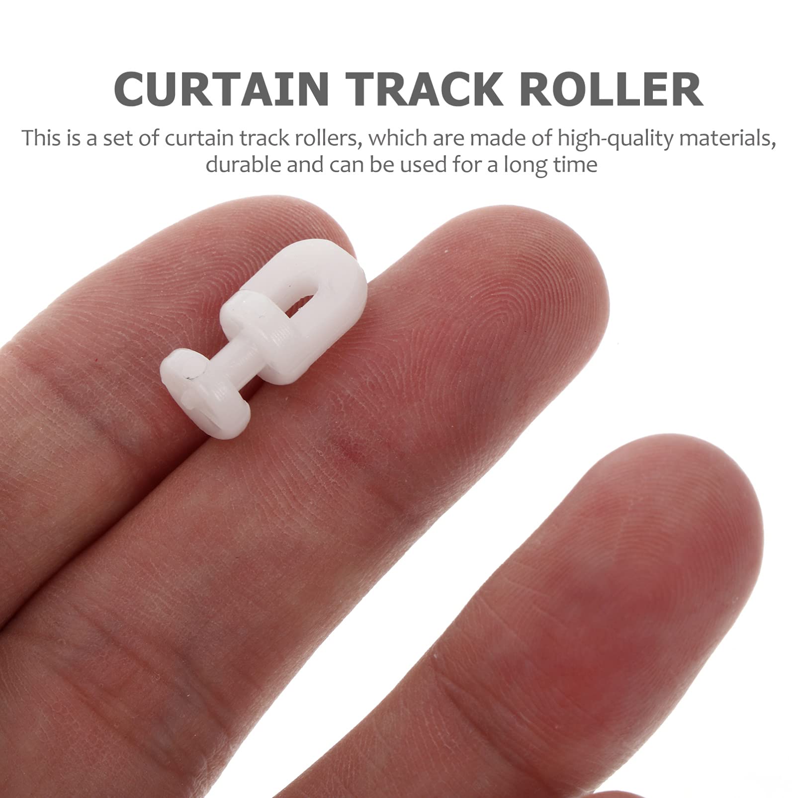 DOITOOL 200pcs Silent Curtain Track Rollers Plastic Curtain Carriers for Smooth Gliding Lightweight Easy Installation for Drapes Sheers Room Dividers Wheels