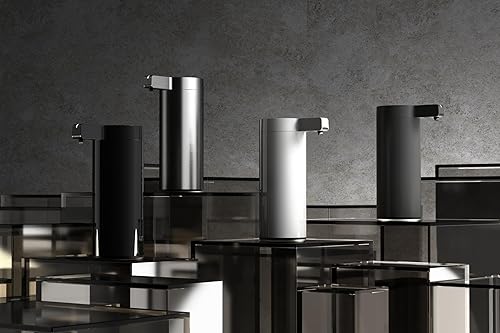 Miniatura 8 de Dispensador automático de jabón de acero inoxidable con sensor infrarrojo de 9 onzas. Dispensador de jabón eléctrico IPX5 impermeable USB-C carga