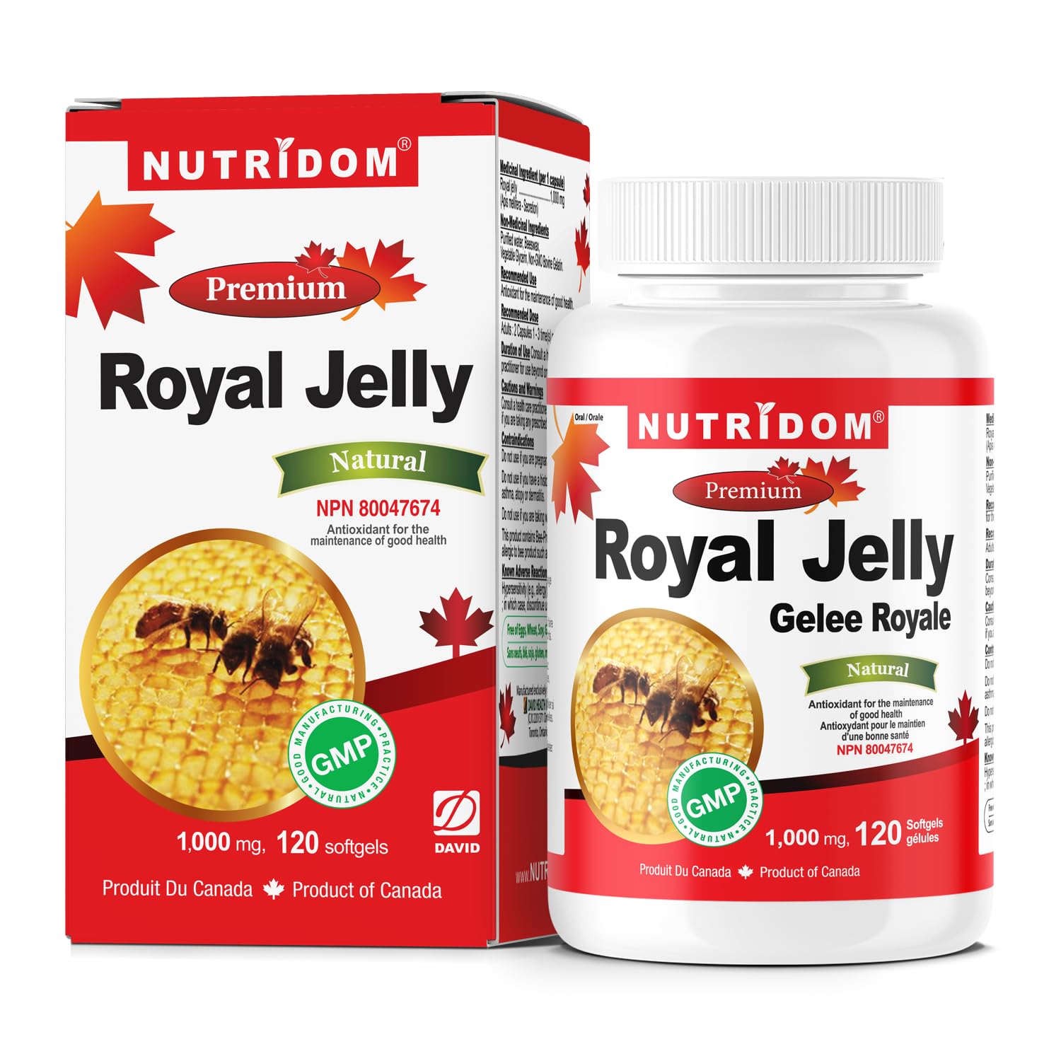 Nutridom Royal Jelly 1000mg, 120 softgels (One Bottle)
