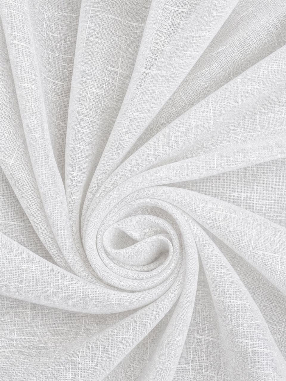 Gardinen Vorhänge mit Kräuselband & Bleiband Leinenoptik Fertiggardine Vorhang halbtransparente Voile Gardine für Wohnzimmer & Schlafzimmer, Ecru 1er-Set(H×B 240×600 cm)