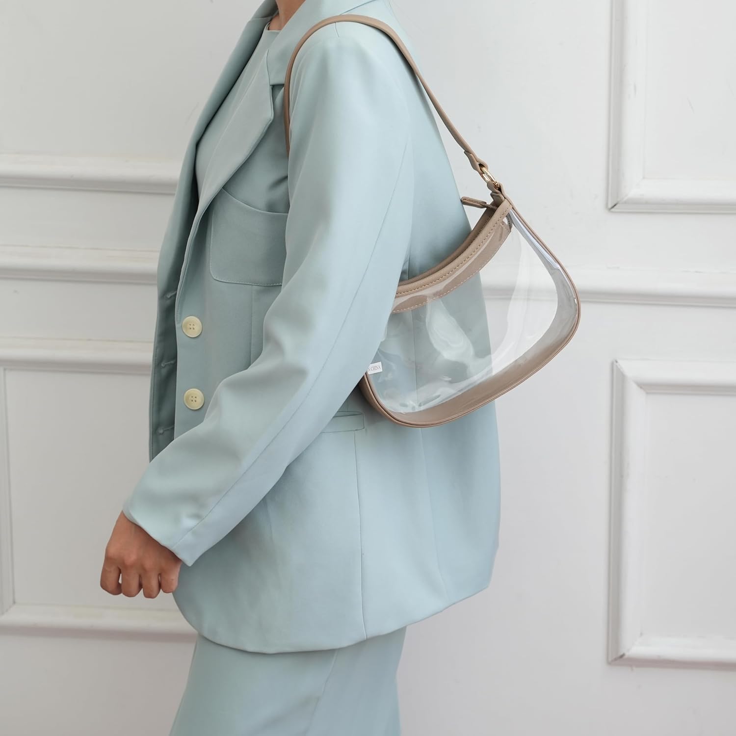 MKF Collection Shoulder Bag for Women, Crystal clear PVC Handbag Purse, Crossbody Bag by Mia K