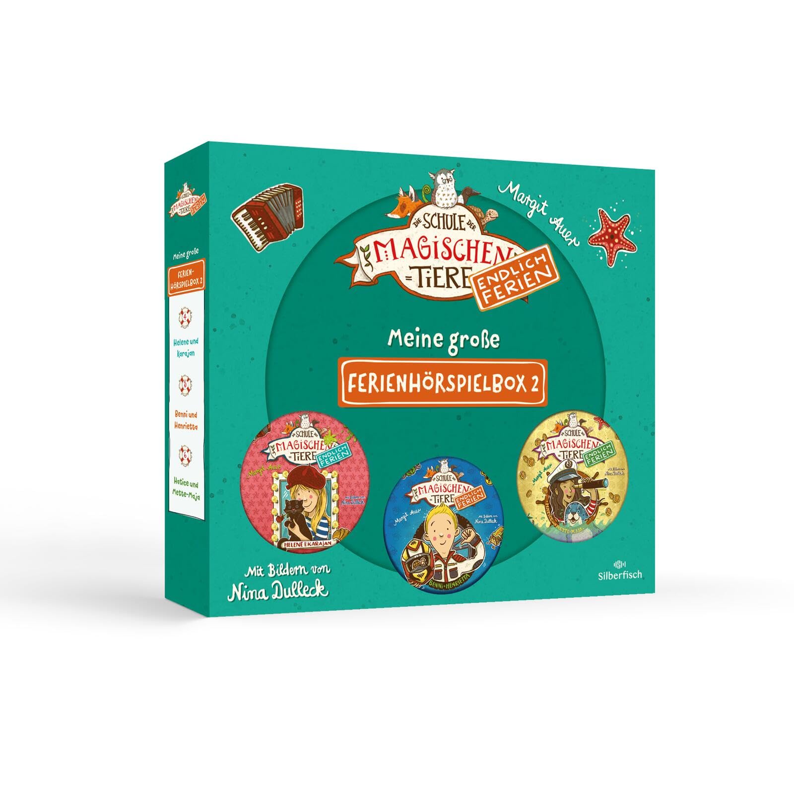 Die Schule der magischen Tiere - Endlich Ferien - Hörspiele: Meine große Ferienhörspielbox 2: »Helene und Karajan«, »Benni und Henrietta«, »Hatice und Mette-Maja«