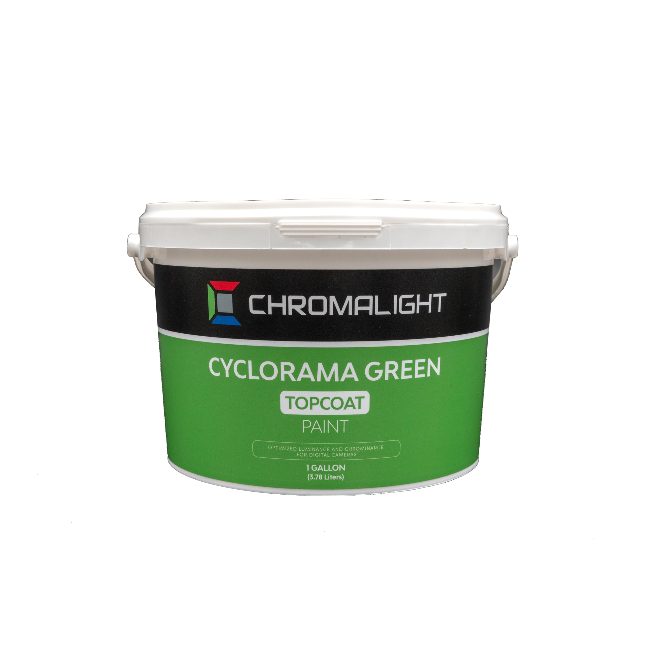 ChromaLight Cyclorama Green Topcoat Chroma Key Paint - Versatile Topcoat for All Surfaces, Optimal Over Basecoat - 1 Gallon