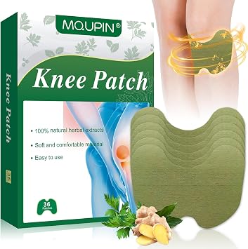 36PCS Knee Patches, Wormwood & Ginger Extract Sticker Heat Patches, 8 Hours Warming Herbal Patches for Knee, Back, Neck & Shoulder