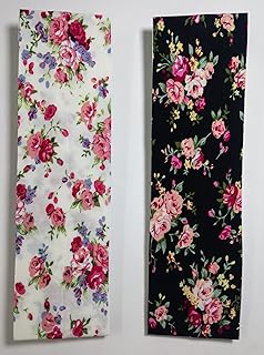 Set of 2 Handmade Elastic Cotton Fabric Hair Bands