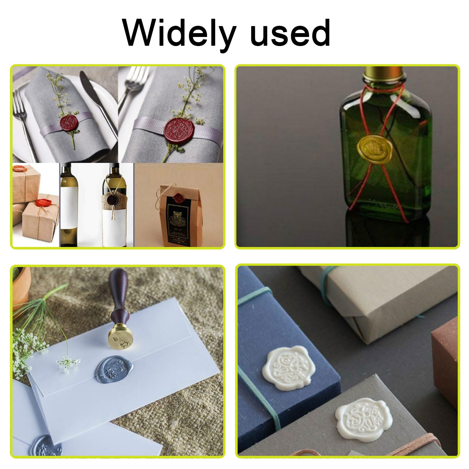 Bâton de cire 26 PCS mini pistolet à colle d'étanchéité pour tampons de cire, cacheter mariage cartes enveloppes Champagne Gold