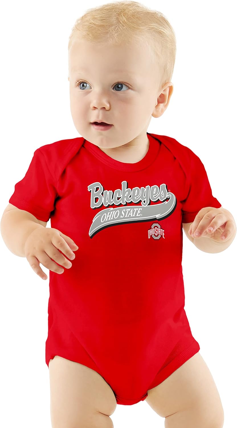 Little King NCAA Short Sleeve Romper-Varsity Logo-100% Soft Cotton -Sizes 0-3M 6M 12M 18M