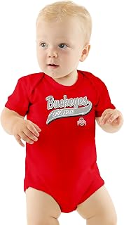 NCAA Short Sleeve Romper-Varsity Logo-100% Soft Cotton -Sizes 0-3M 6M 12M 18M