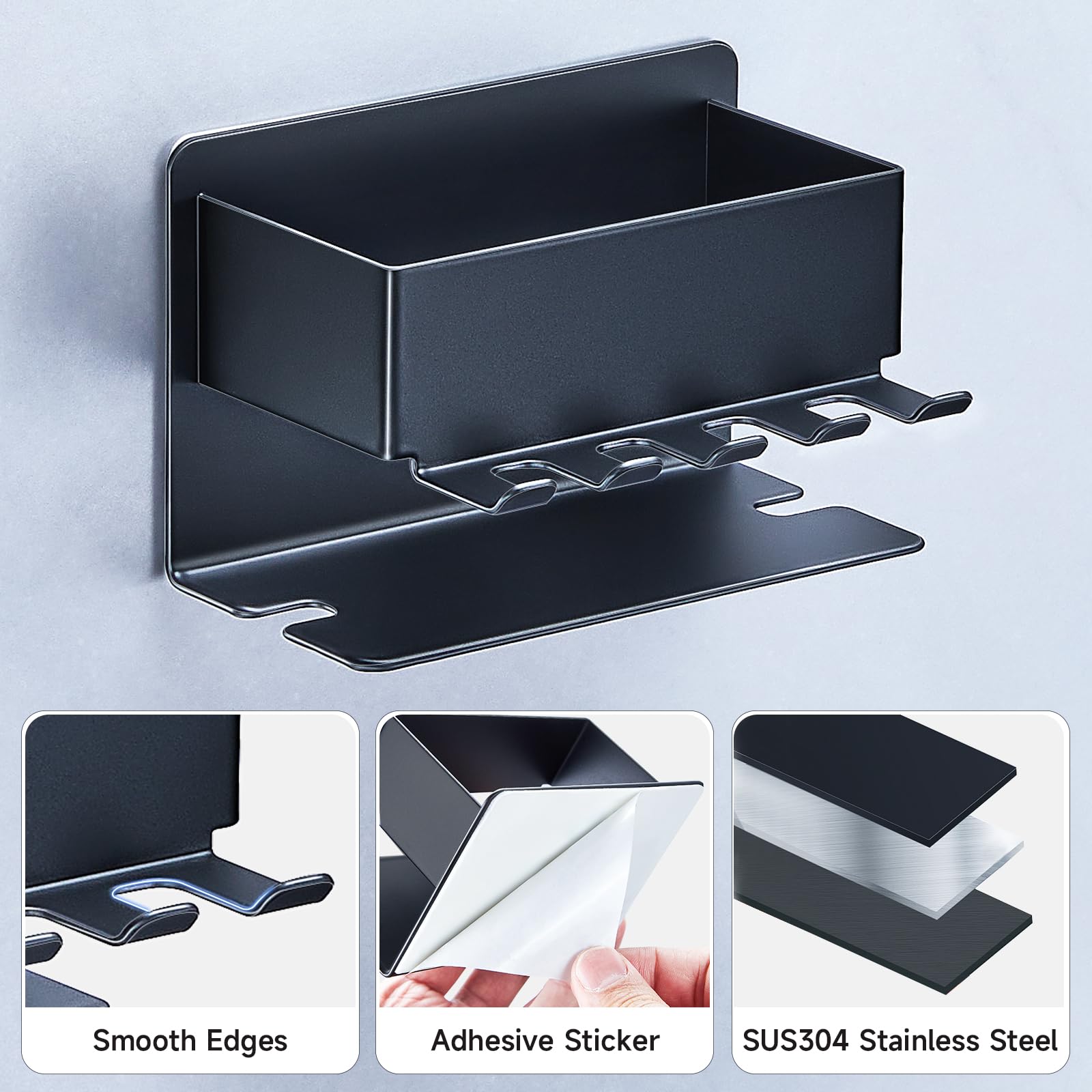 Portacepillos de dientes para baños, soporte para cepillo de dientes eléctrico, soporte de pared para cepillos