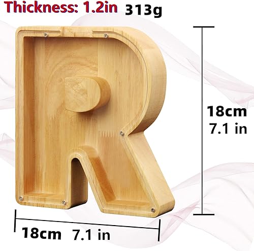 Miniatura 45 de TAONE Hucha personalizada para niños con grabado láser, alcancía de madera personalizada