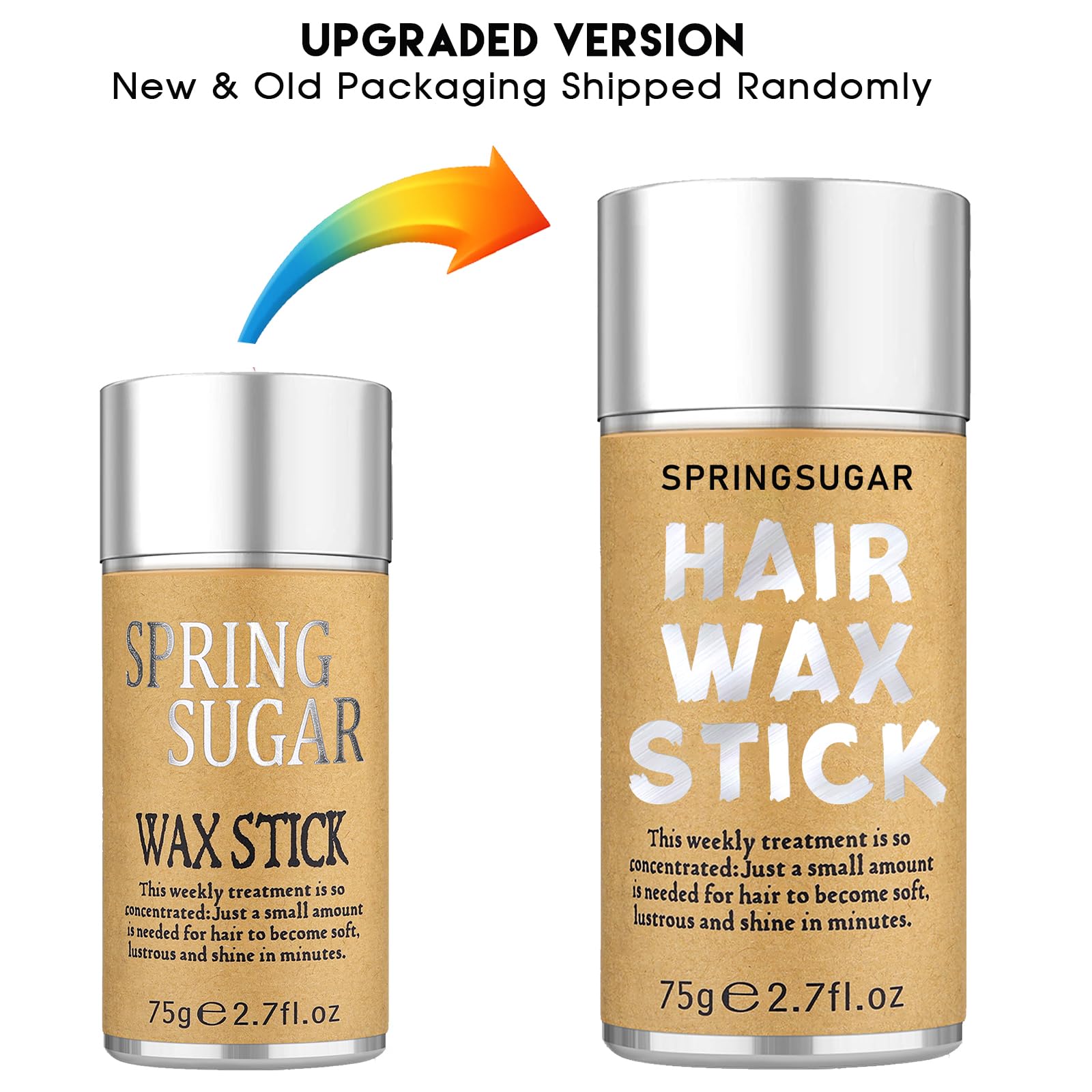 SPRINGSUGAR Wax Stick and Slick Back - Juego de cepillos para el cabello, 2.8 onzas líquidas