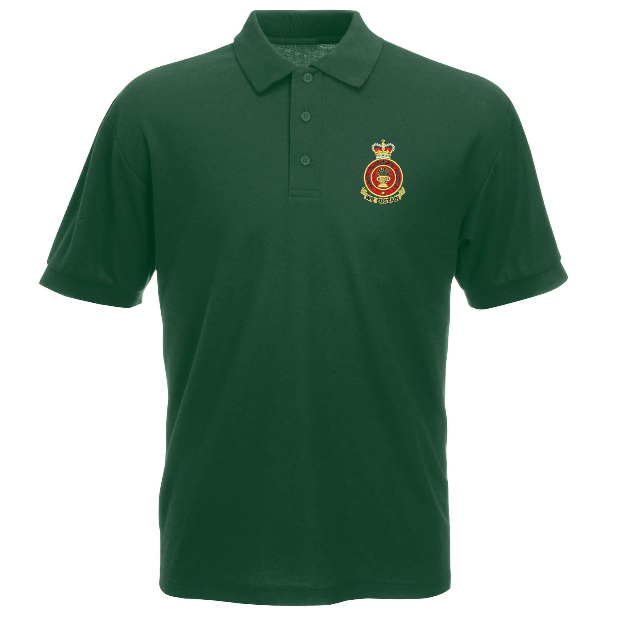 Pineapple Joe's Men's Bottle Green Army Catering Corps Embroidered Polo - 2X Large