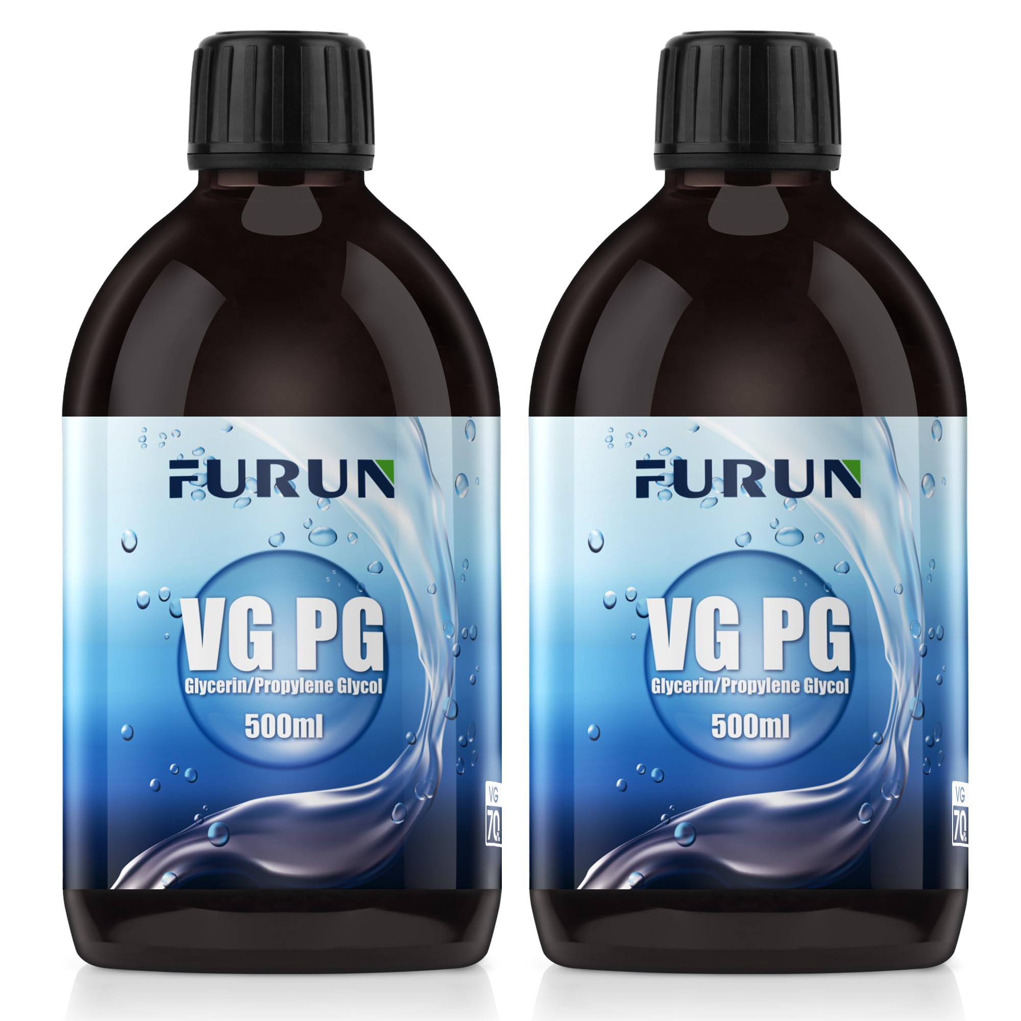 2 x 500ml 70% VG Glycerin / 30% PG Propylenglykol, Pharma-Qualität, Hochreines 70% VG Glycerin flüssig E422 / 30% PG Propylenglykol flüssig E1520- Rein, Vegan, 0% Zusatzstoffe