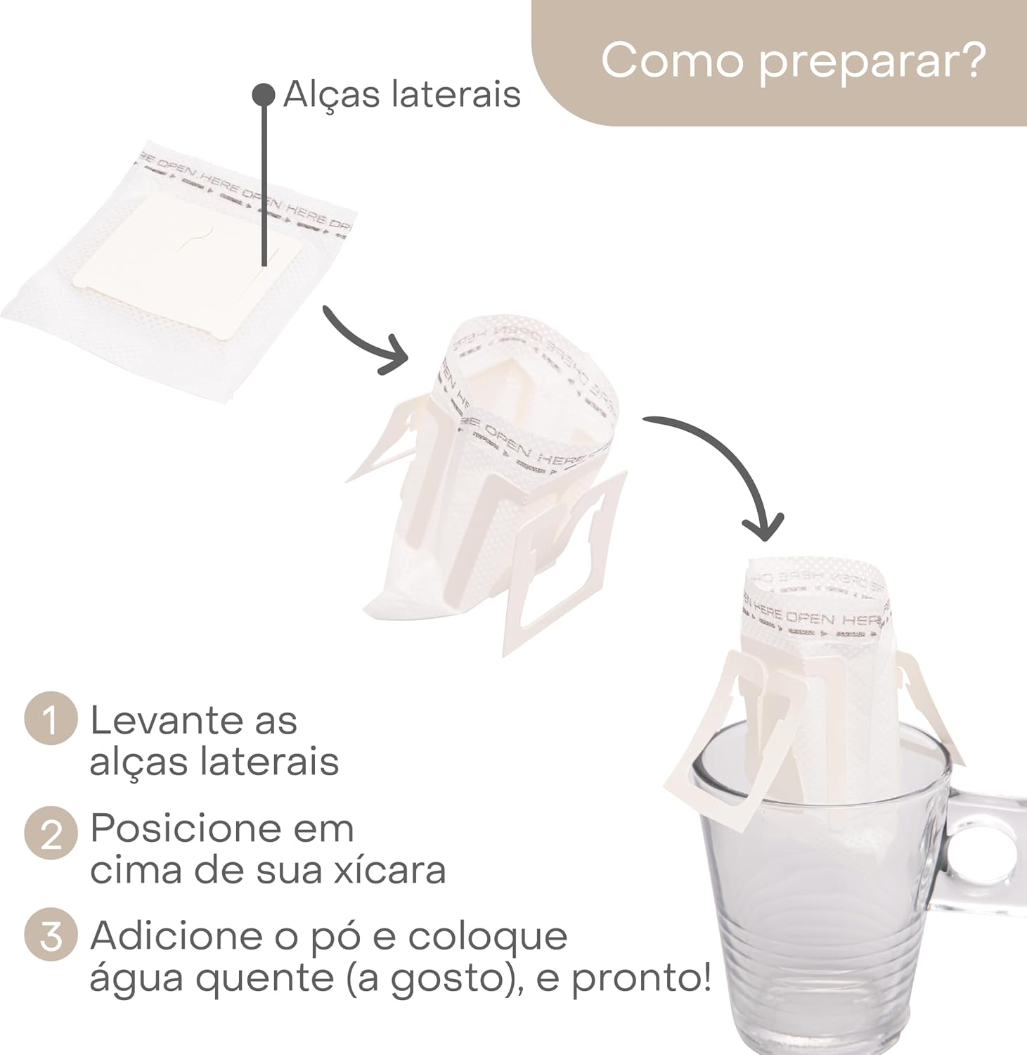 LYOR - Conjunto 50 Filtros de Papel Descartável Dose Única para Café 7,5cm x 9cm LYOR - Conjunto 50 Filtros de Papel Descartável Dose Única para Café 7,5cm x 9cm