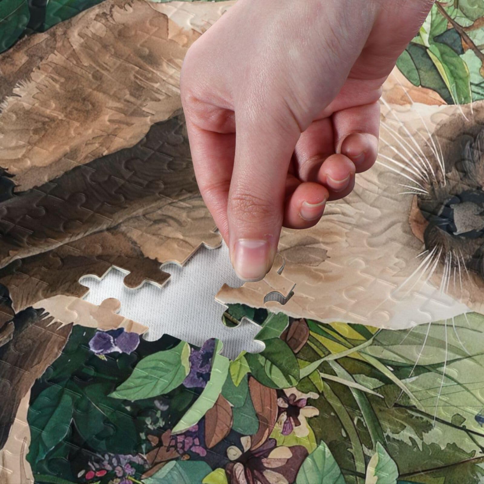 Amazon.com: Jigsaw Puzzle 500 Pieces for Adults Siamese Cat in