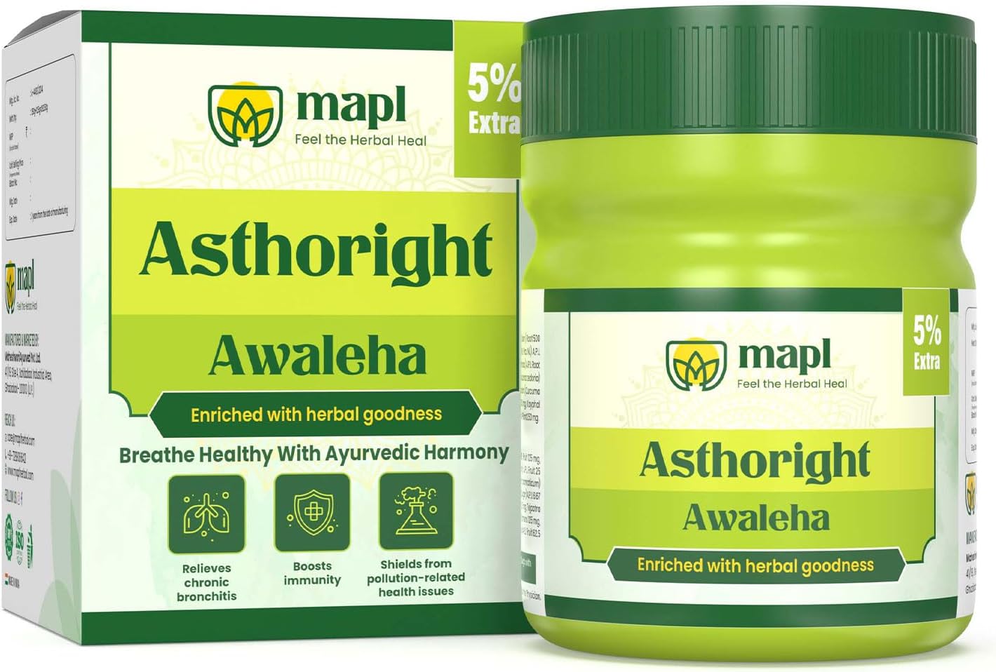 - MAPL- Asthoright Awaleha for Flu Cough and Respiratory Problems-500 GM