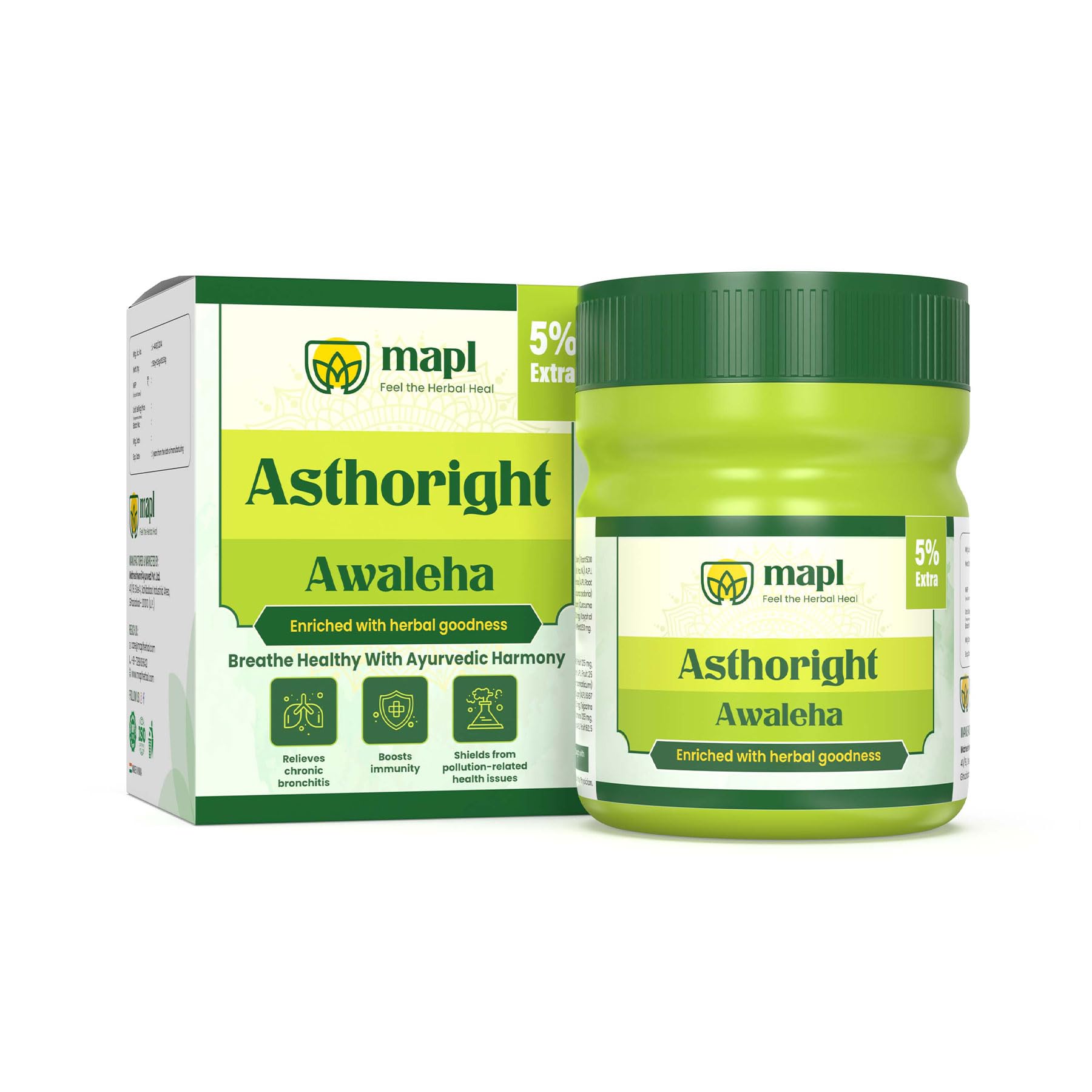 - MAPL- Asthoright Awaleha for Flu Cough and Respiratory Problems-500 GM