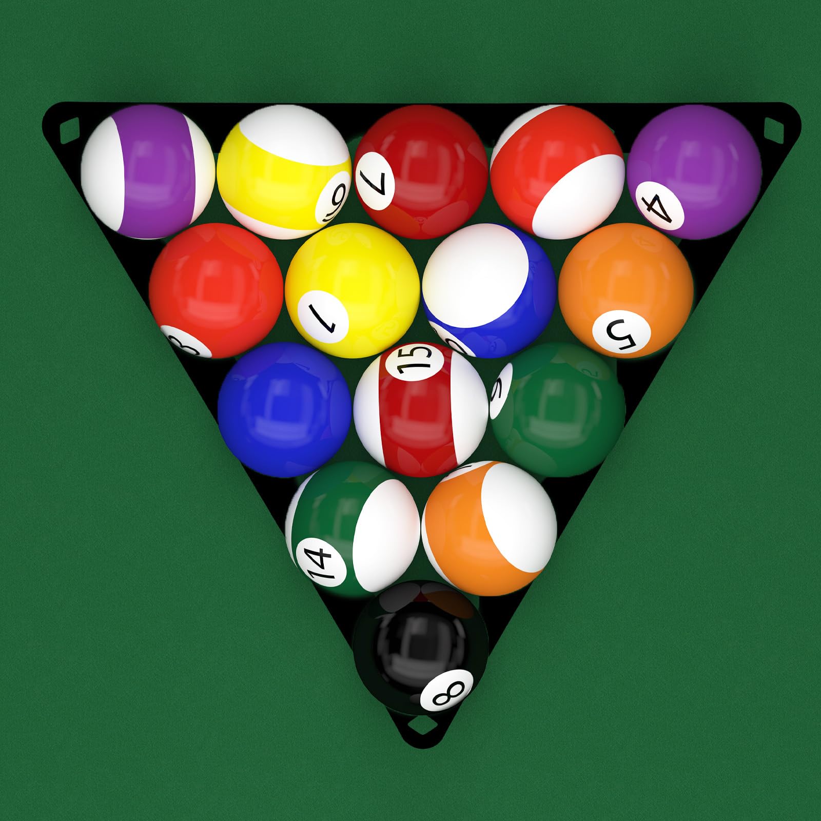Yuanchu Set triangolo da biliardo, 6 pezzi, Magic Billiard, rack da biliardo, supporto a sfera da biliardo, per 8 palline, 9 palloni e 10 palline, accessori per la casa e le Pr