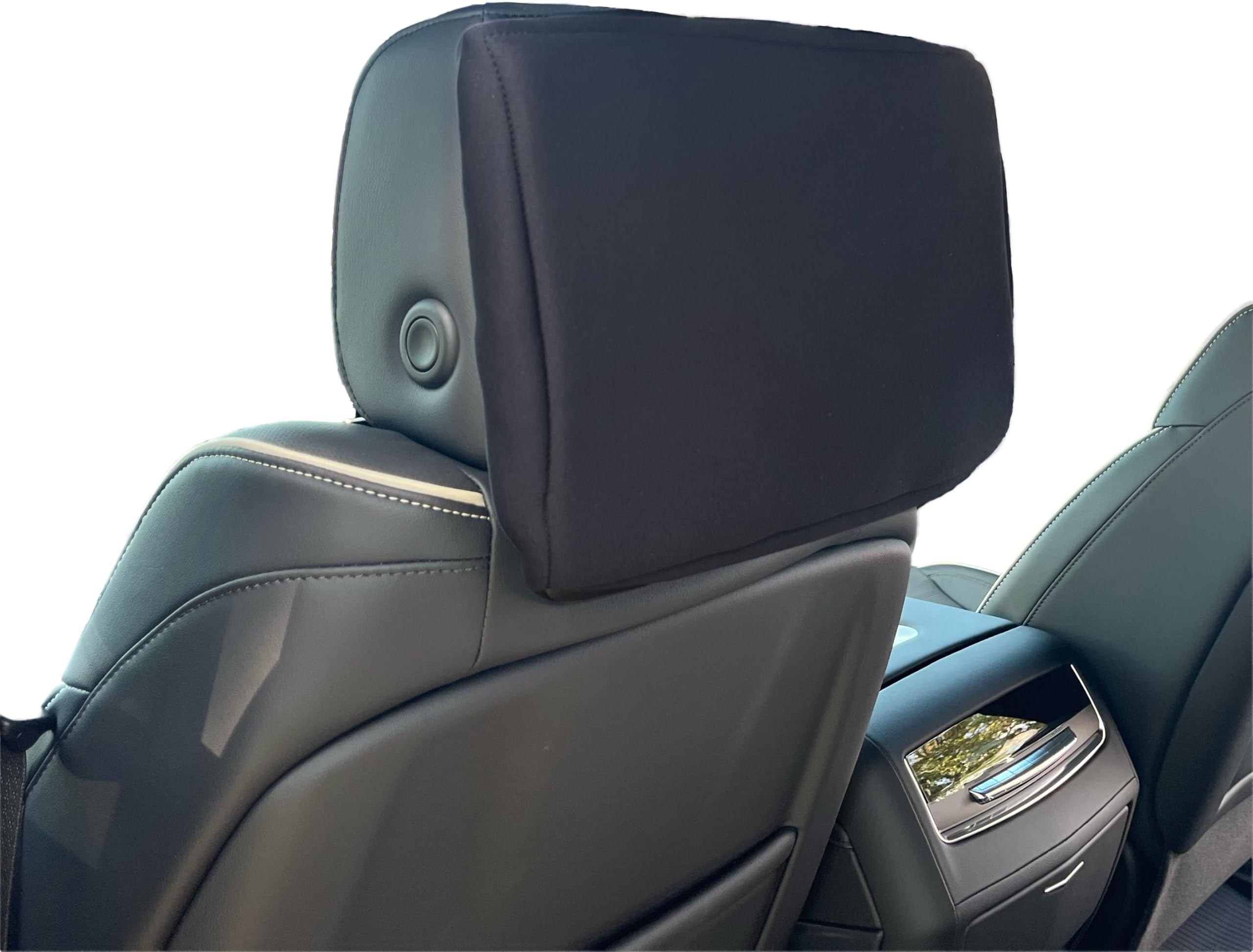Car Console Covers Plus Made in USA Neoprene Protective Padded Cover for Rear Seat Entertainment Screen Designed to fit Chevy, GMC & Cadillac Select SUVs 2021-2026 (ONE)