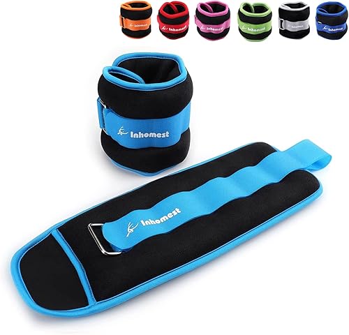 Miniatura 8 de Pesas de tobillo, 0.5/1/1.5/2/3/4/5 libras, 1 par de pesas para muñeca, brazo, pierna para mujeres, hombres, niños, para entrenamiento de fuerza,