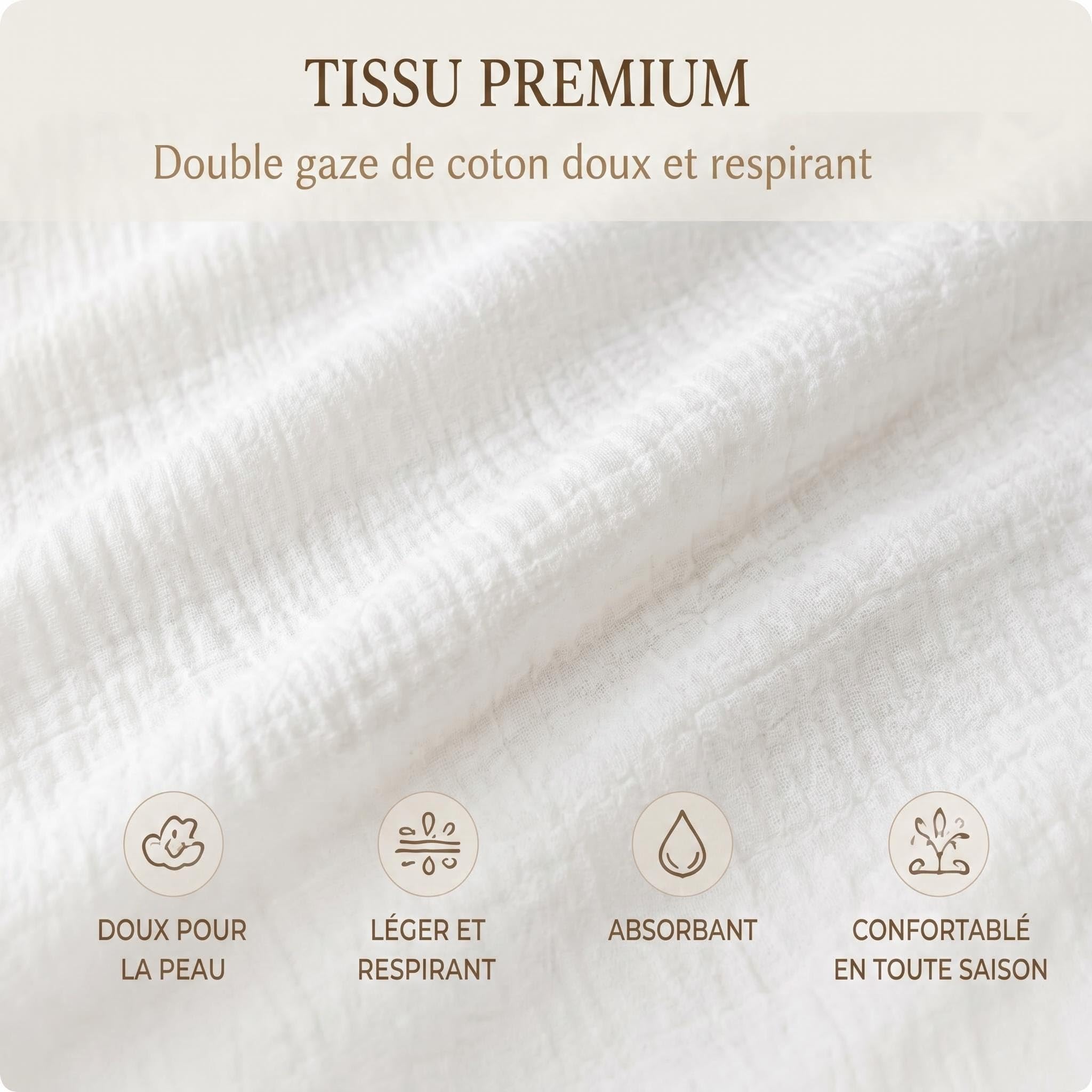 XIAOMA Écharpe de Baptême Personnalisée Bébé avec Broderie Prénom et Date – Étole Baptême en Double Gaze de Coton – Cadeau Baptême Garçon Fille avec Coffret Cadeau – Fabrication sous 48h