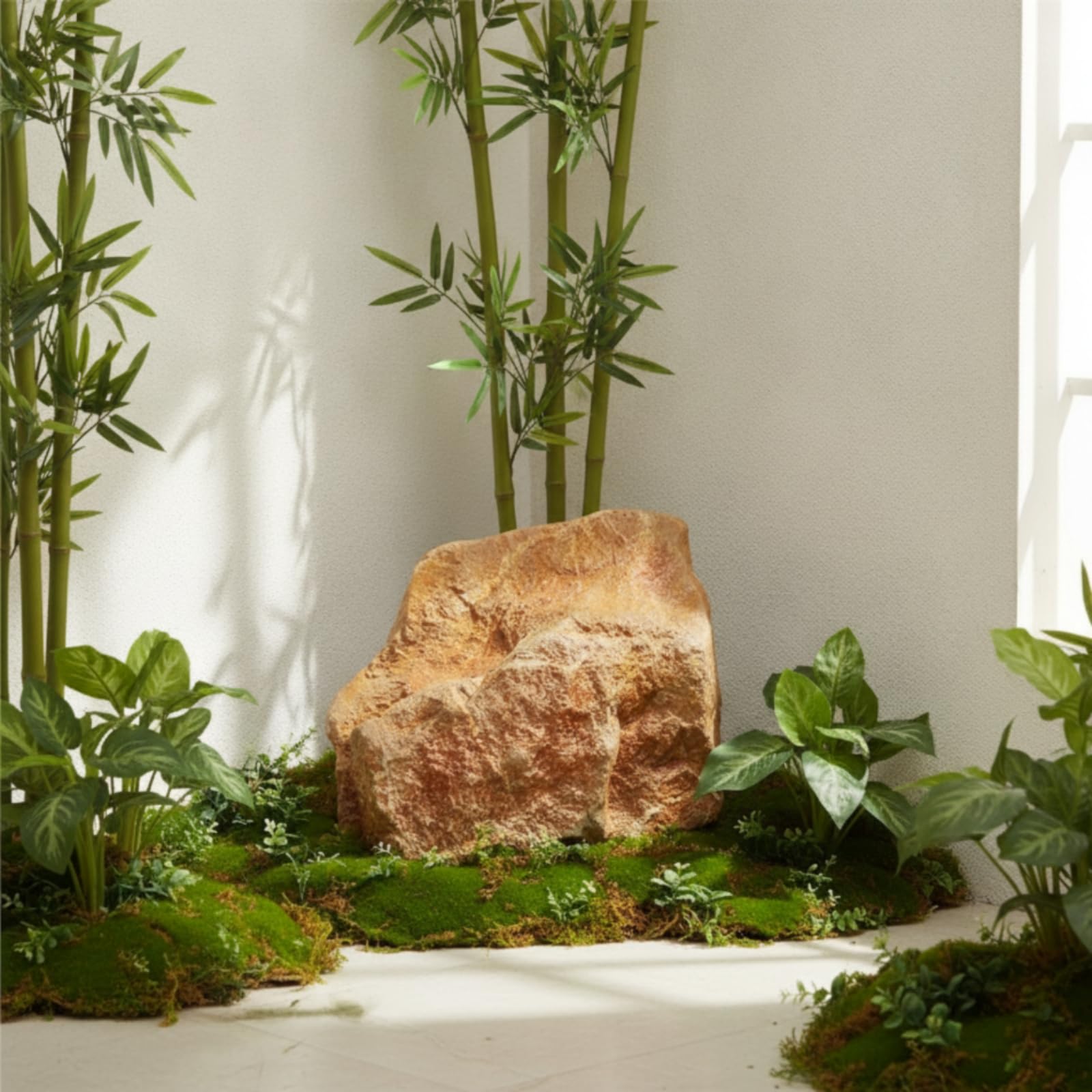 Baoblaze Simulated Rock Display Pietra Scenica Roccia Artificiale Finto in Schiuma Utile Come Prop Leggero con Finitura Rocciosa Adatto per Allestitori Vetrine, Semplice