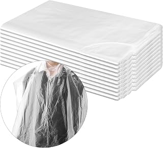 200 PCS 35x47 Inch Disposable Barbershop Capes,Disposable Hair Salon Capes, Clear Plastic Hair Dye Cape for Barbershop Hair Dye Washing