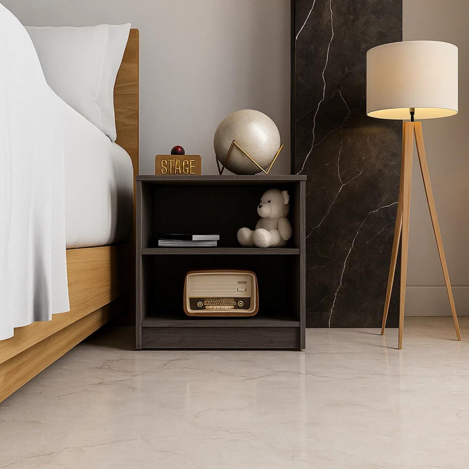 Britto Multipurpose Side Table Engineered Wood Bedside Table (Finish Color - Dark Wenge, DIY(Do-It-Yourself))-image-15