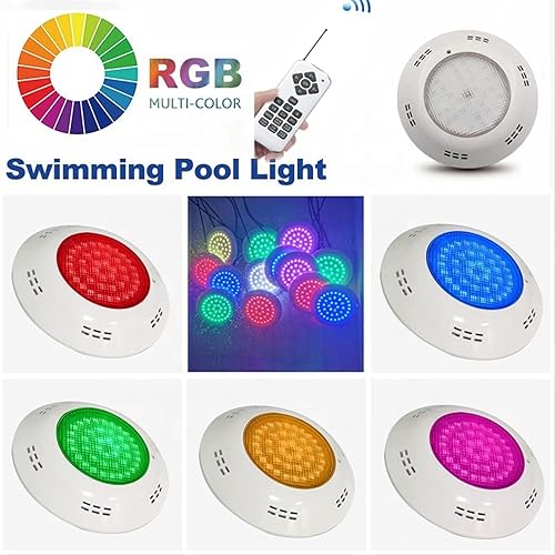 Miniatura 7 de BLEMO Lámparas subacuáticas de material de PC UV Luces De La Piscina PAR56 Cambio de Color 12V Impermeable IP68 Montado en la Pared RGB Luces de