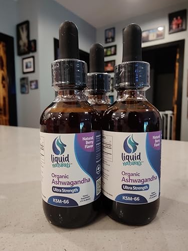 Miniatura 5 de Ashwagandha Drops - 2000 mg - 6 veces más fuerte que las píldoras y cápsulas, suplementos de ashwagandha KSM-66, gotas líquidas orgánicas
