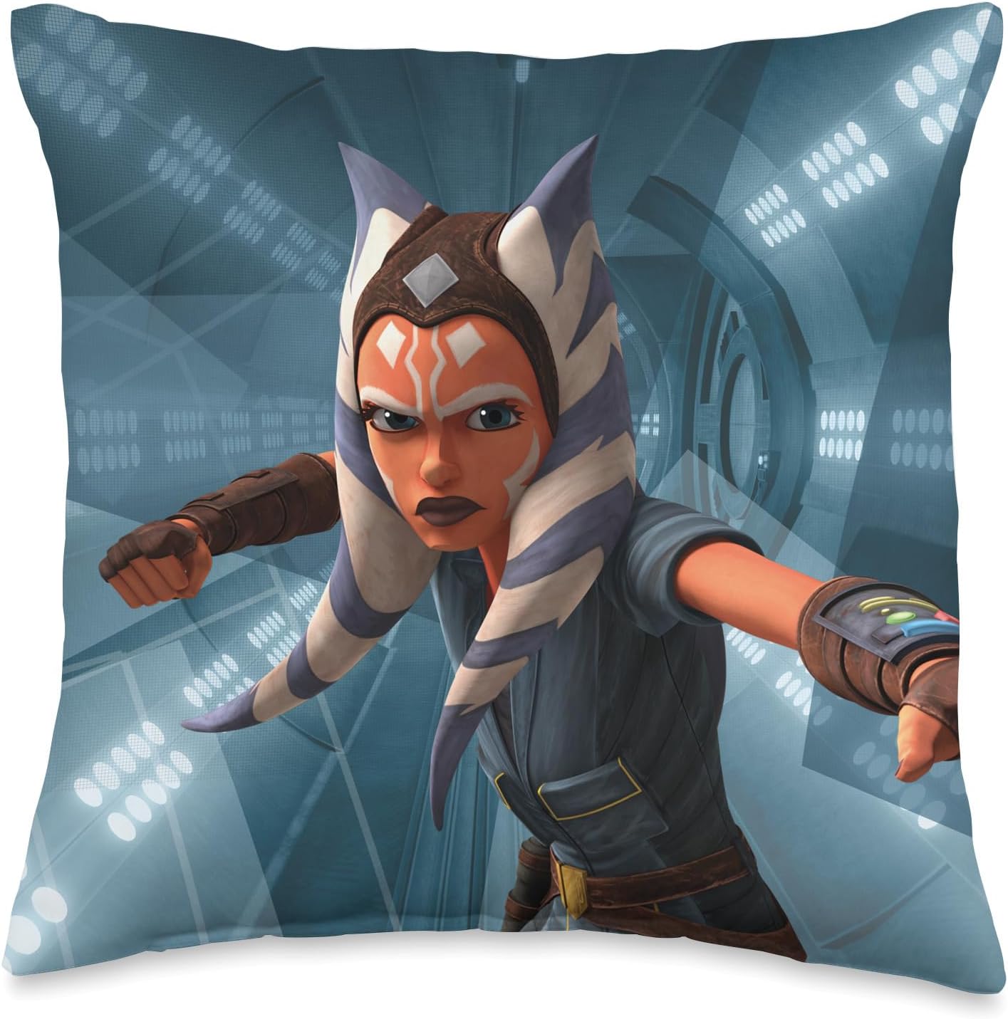 Star Wars The Clone Wars Ahsoka Tano Blue Throw Pillow