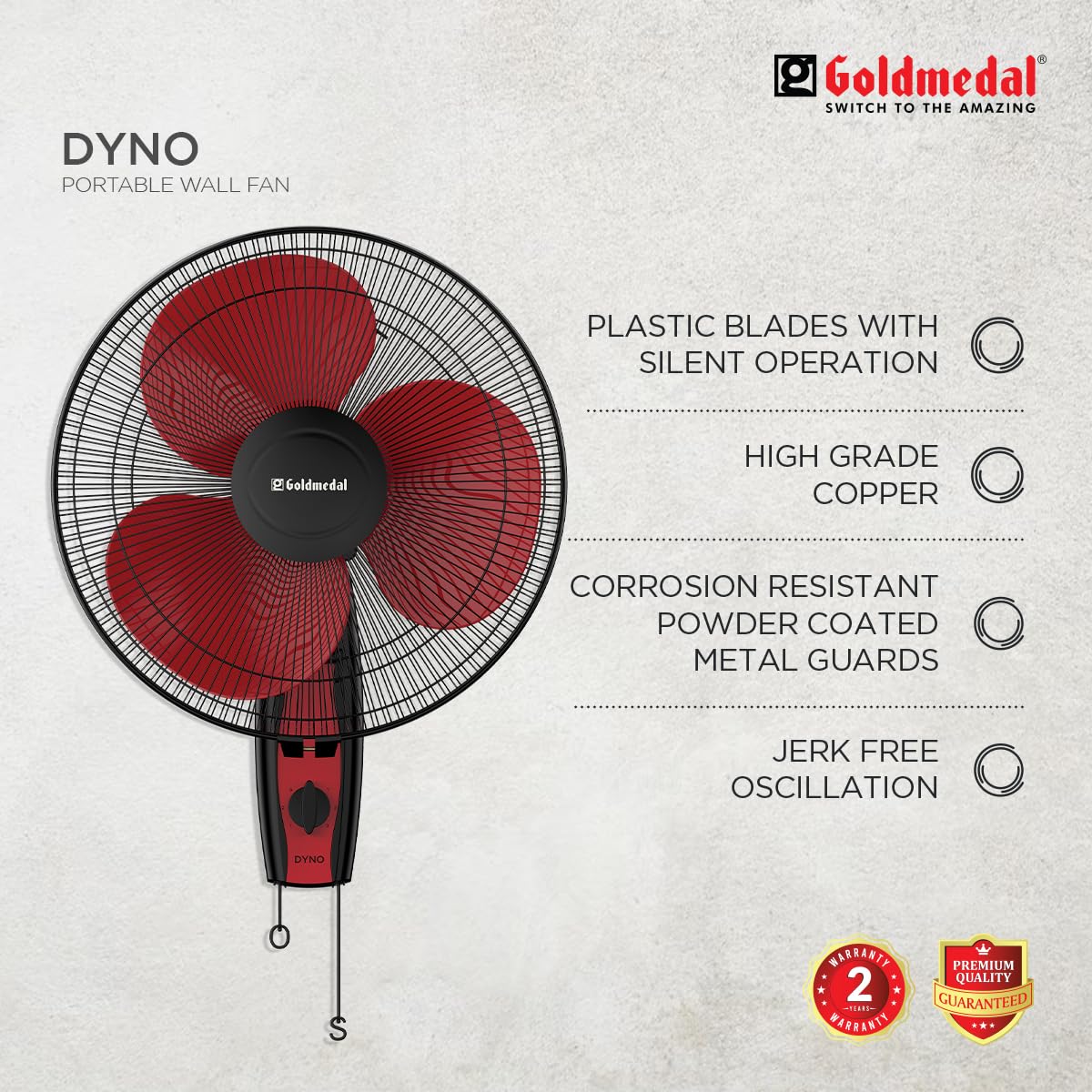 Goldmedal Dyno Wall Fan - Stay Cool This Summer -4 Goldmedal Dyno Wall Fan - Stay Cool This Summer -4