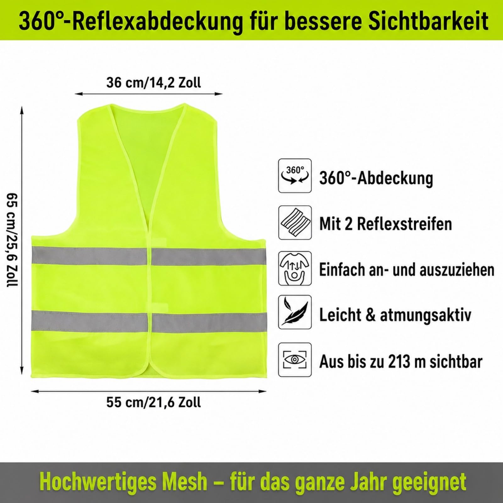 40 Stück Warnwesten in Gelb, Reflektierende Sicherheitswesten für Damen und Herren, Hi Vis Westen für Erwachsene, Signalweste für Baustelle, Verkehr, Arbeit, Radfahren und Joggen