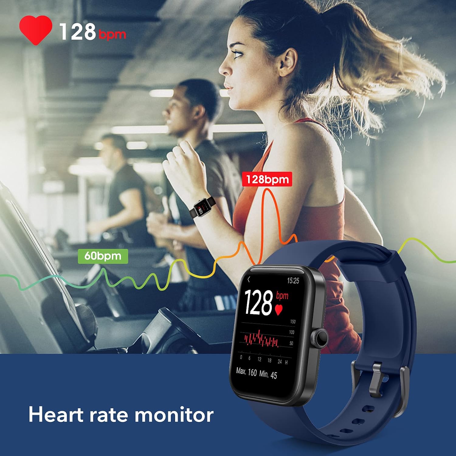 Blасk Frіdау - 50% оƒƒ JIKKO Fitness Tracker Smart Watch, Heart Rate Monitor, Sleep and Sport Tracking Smart Watches for Men and Women Smartwatch for iPhone and Android