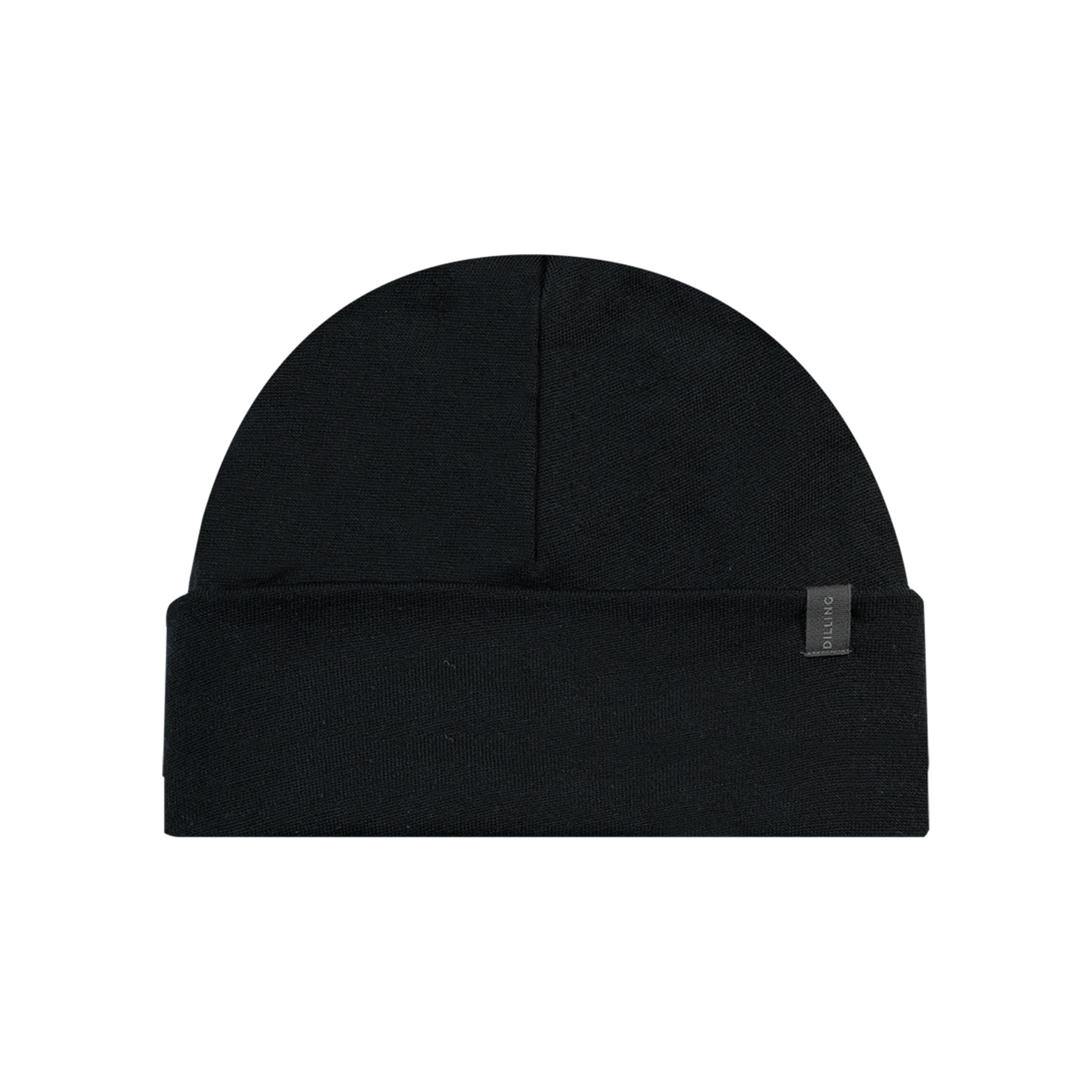 DILLING hat from Organic Merino Wool for Children - Black OneSize