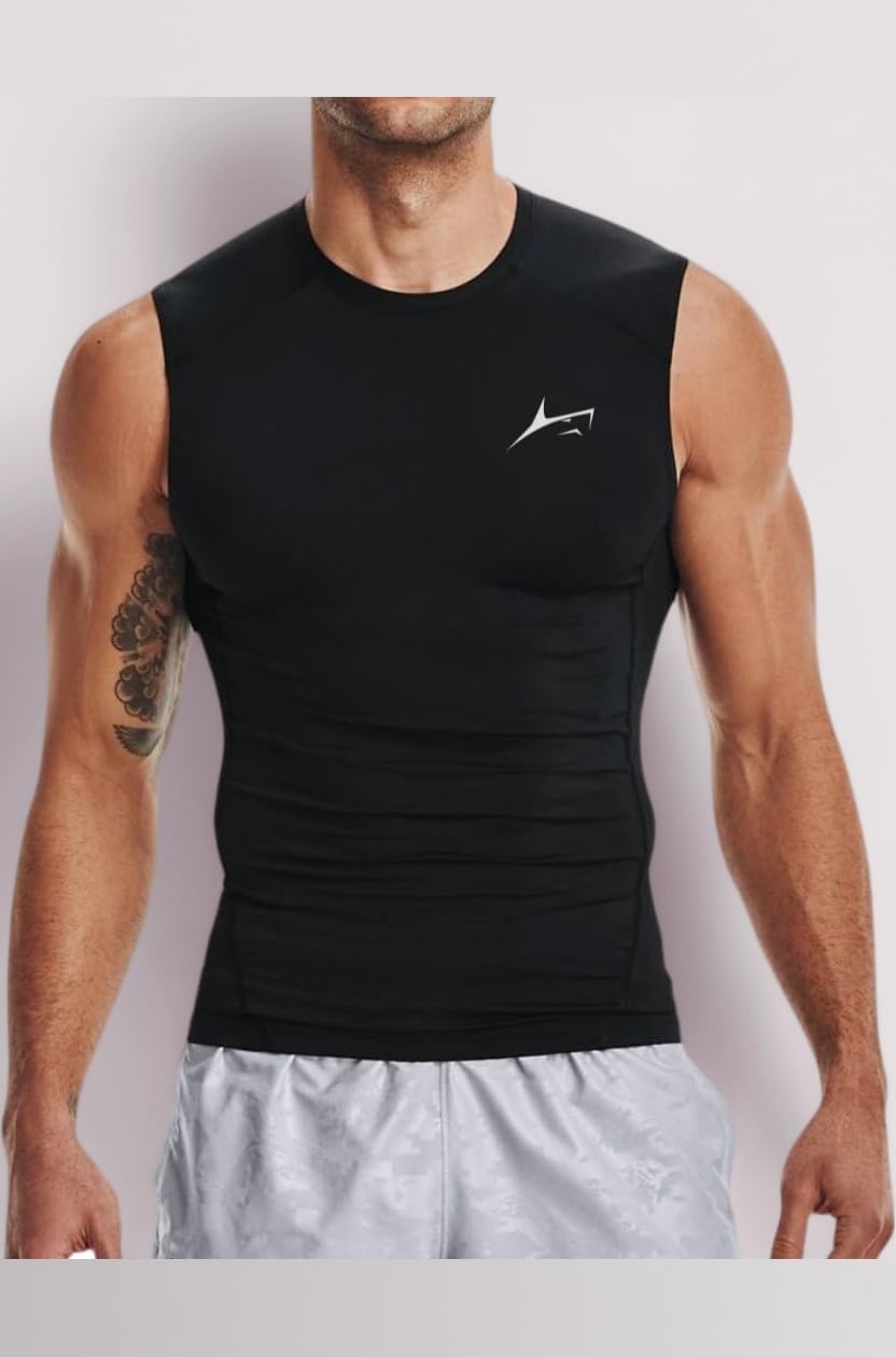 Sleeveless Compression Workout Shirts | Athletic Training Tank Top for Sports & Fitness
