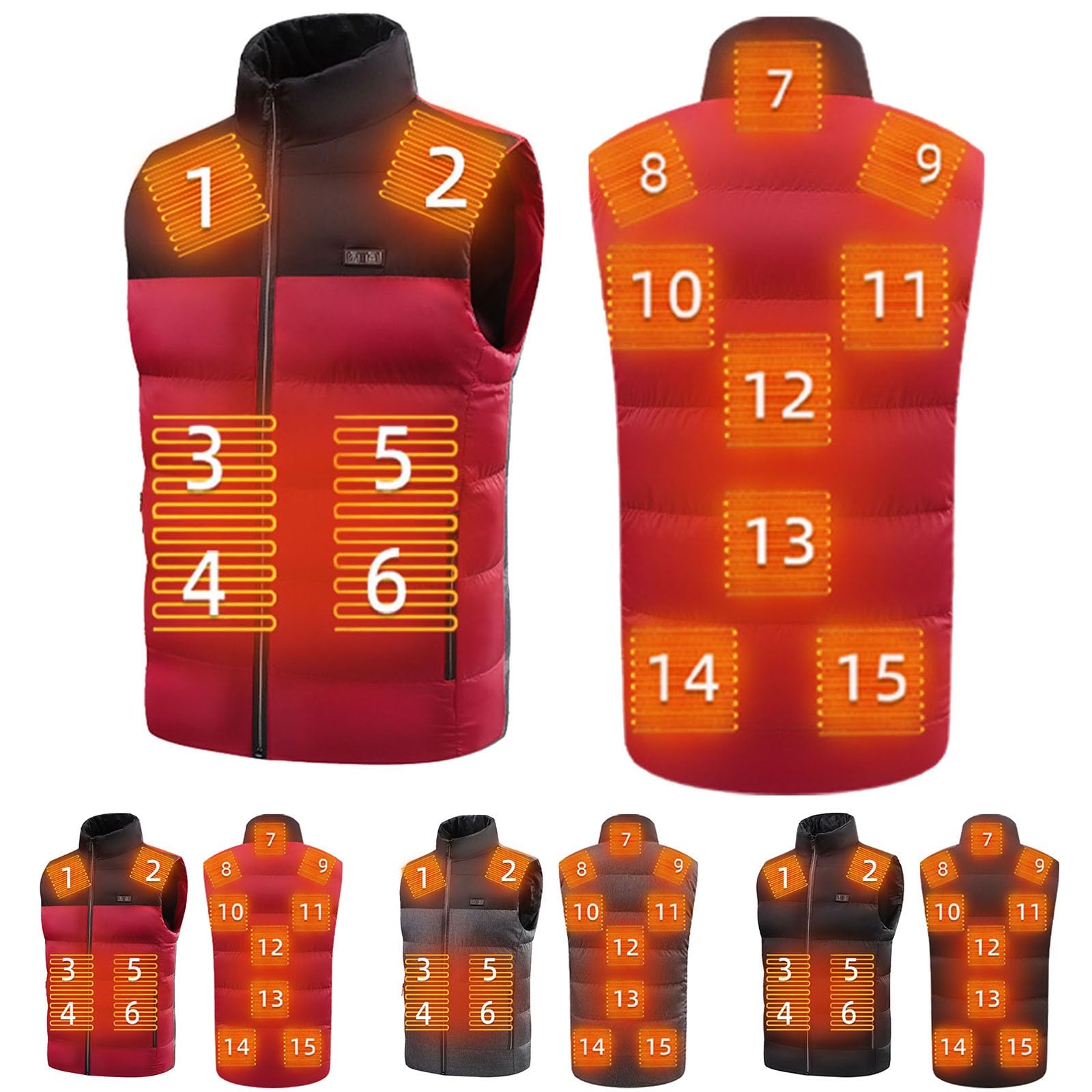 Genérico Chaleco Invierno Hombre Con Capucha,Chalequillo Chalecos Caballero Casual Capa Sólida cálido cremallera Gilet Acolchado Ultraligero Ligero Aislado Deportivo Para Exteriores Talla Grande