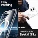 JETech Magnetic Case for iPhone 17 6.3-Inch Compatible with MagSafe, Shockproof Phone Bumper Cover, Anti-Scratch Clear Back (Clear)