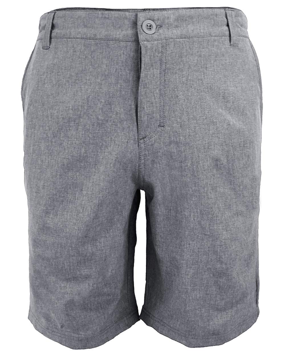 Facitisu Men's Hybrid Amphibian Workout Shorts Quick Dry 21 Inch Solid Casual Athletic Golf Shorts Pants