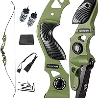 TOPARCHERY 62" ILF Takedown Recurve Bow 35LB Army Green - Vibration Dampening Hunter Bow for Adults Youth Hunting Target Practice