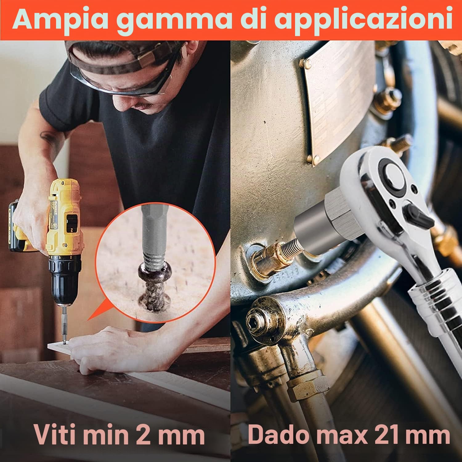 Set di estrattori per viti danneggiate, 2-21 mm, estrattore per viti spelate da 39 pezzi, estrattore per dadi ad alette per la rimozione di bulloni, dadi e viti danneggiati, arrugginiti e arrotondati