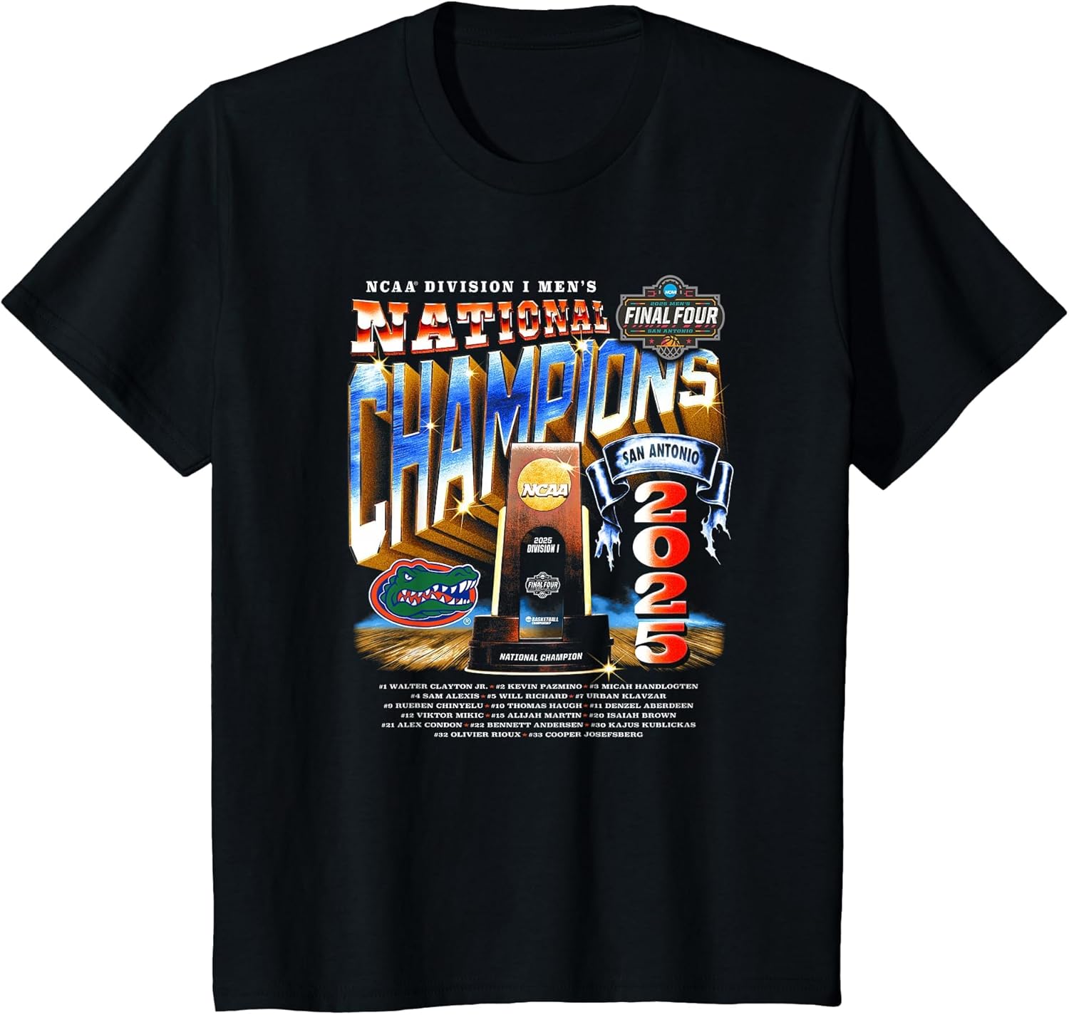 Florida 2025 Men's Basketball National Champions Nil T-Shirt