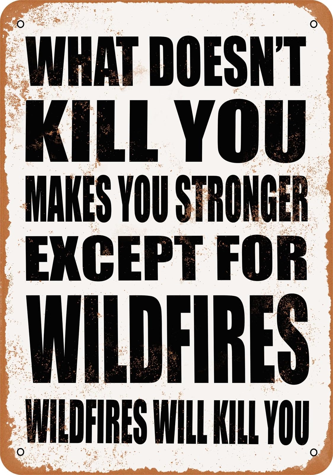 Metal Sign - WILDFIRES Will Kill You - Vintage Look home decor
