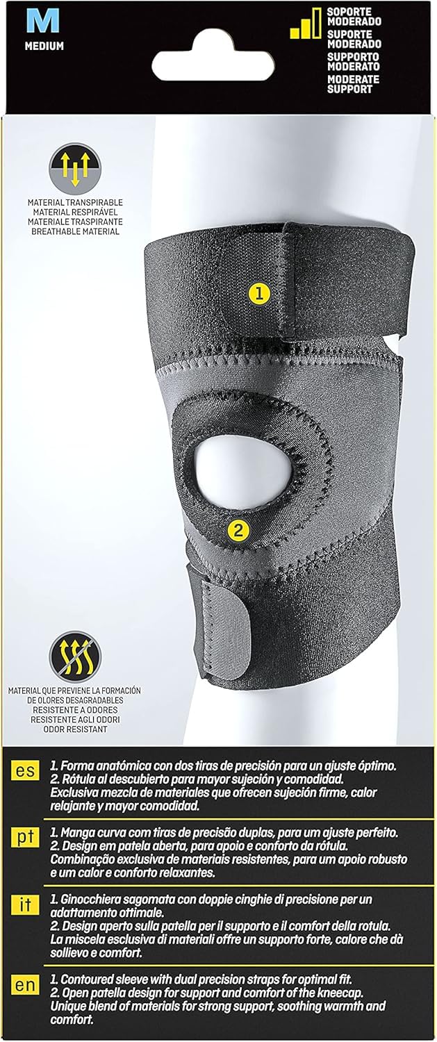 FUTURO Rodillera, diseño de alto rendimiento que ofrece sujeción mientras se realizan actividades, mediano, M, 1000 gramo, 1