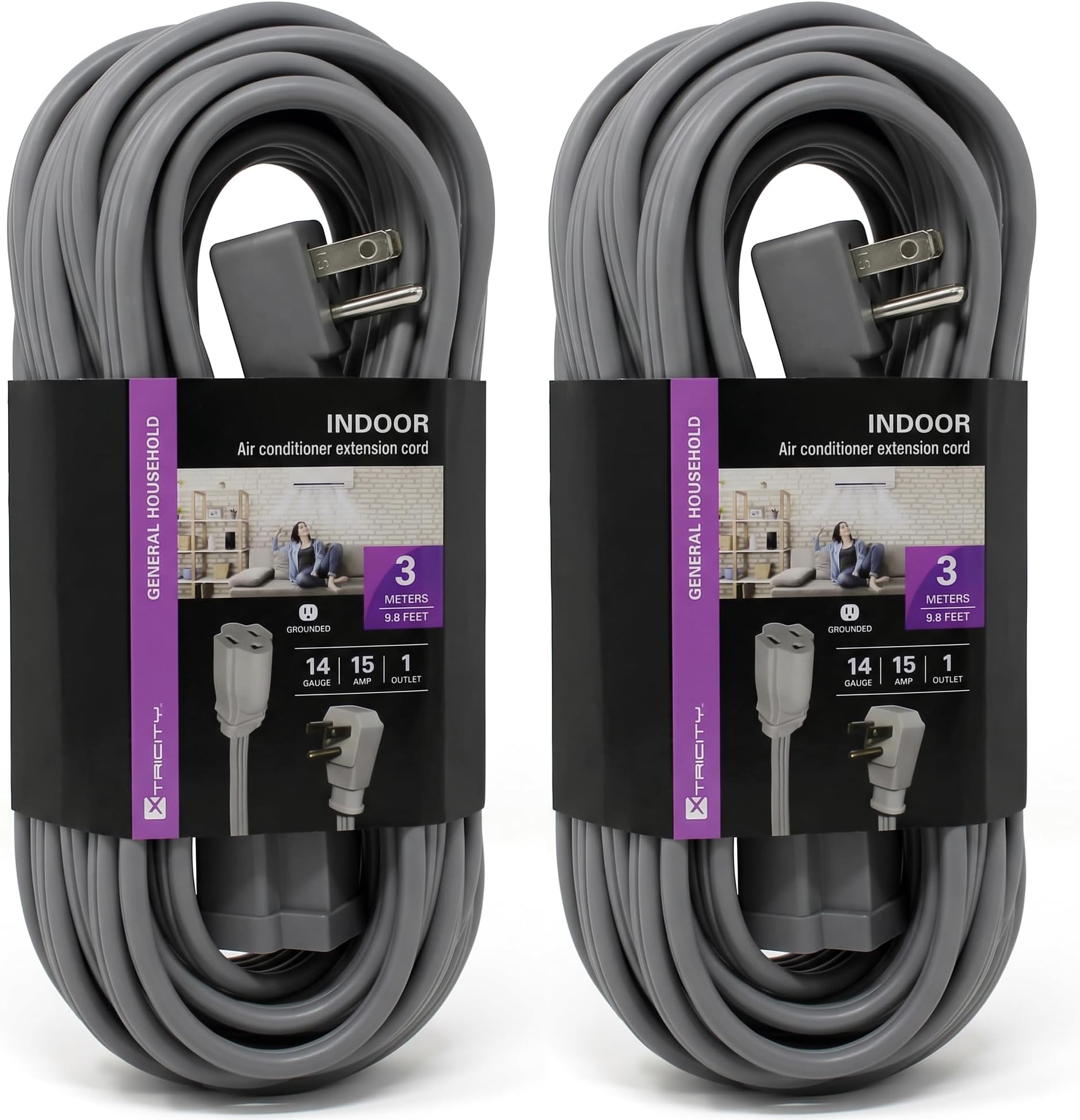 10 FT Heavy Duty Air Conditioner and Appliance Extension Cord