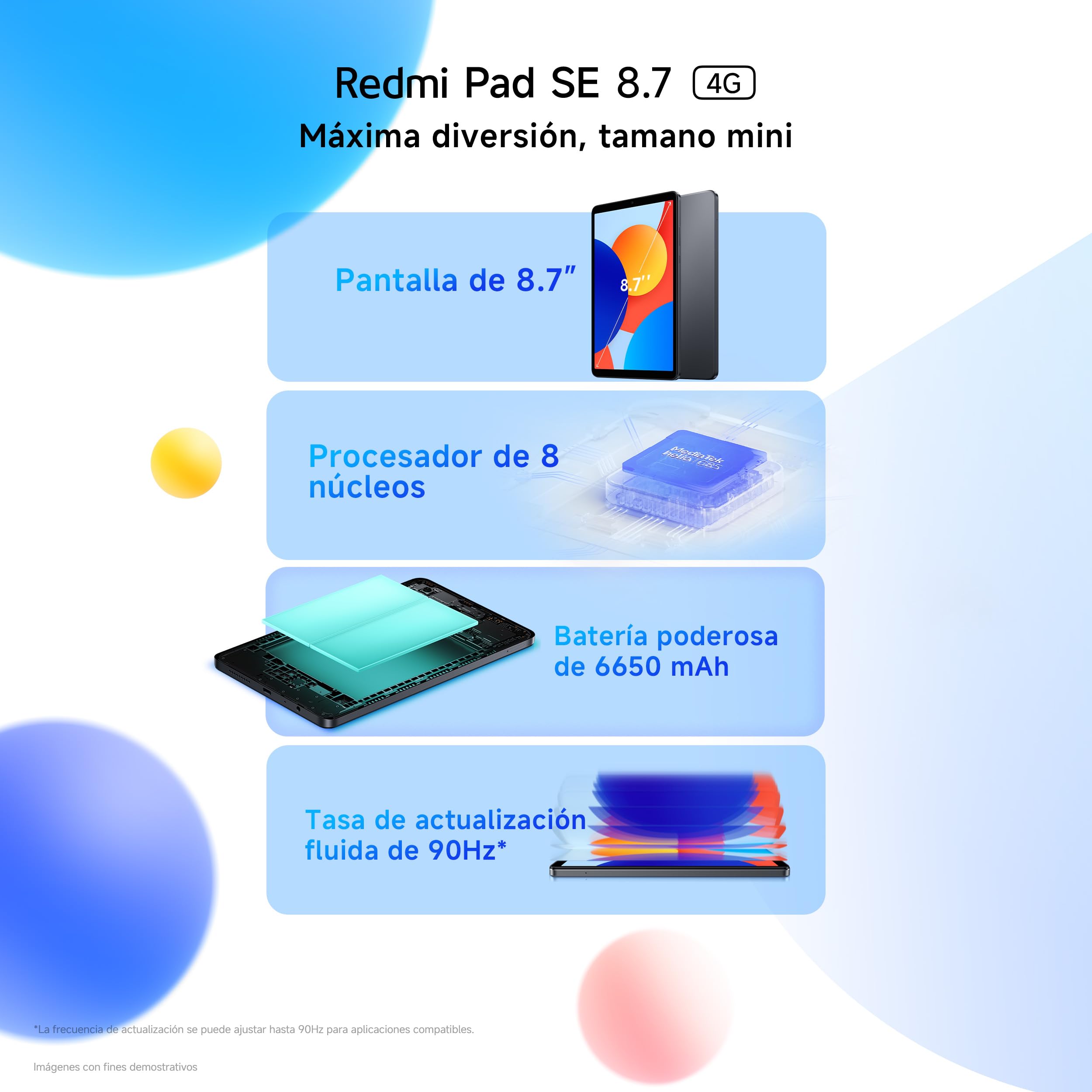Amazon.com : XIAOMI Redmi Pad SE 8.7 Only WiFi 8.7