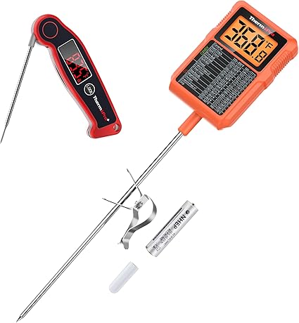 Review ThermoPro TP19 Waterproof Digital Meat Thermometer for Grilling+ThermoPro TP510 8.1″ Waterproof Digital Candy Thermometer with Pot Clip Review ThermoPro TP19 Waterproof Digital Meat Thermometer for Grilling+ThermoPro TP510 8.1″ Waterproof Digital Candy Thermometer with Pot Clip
