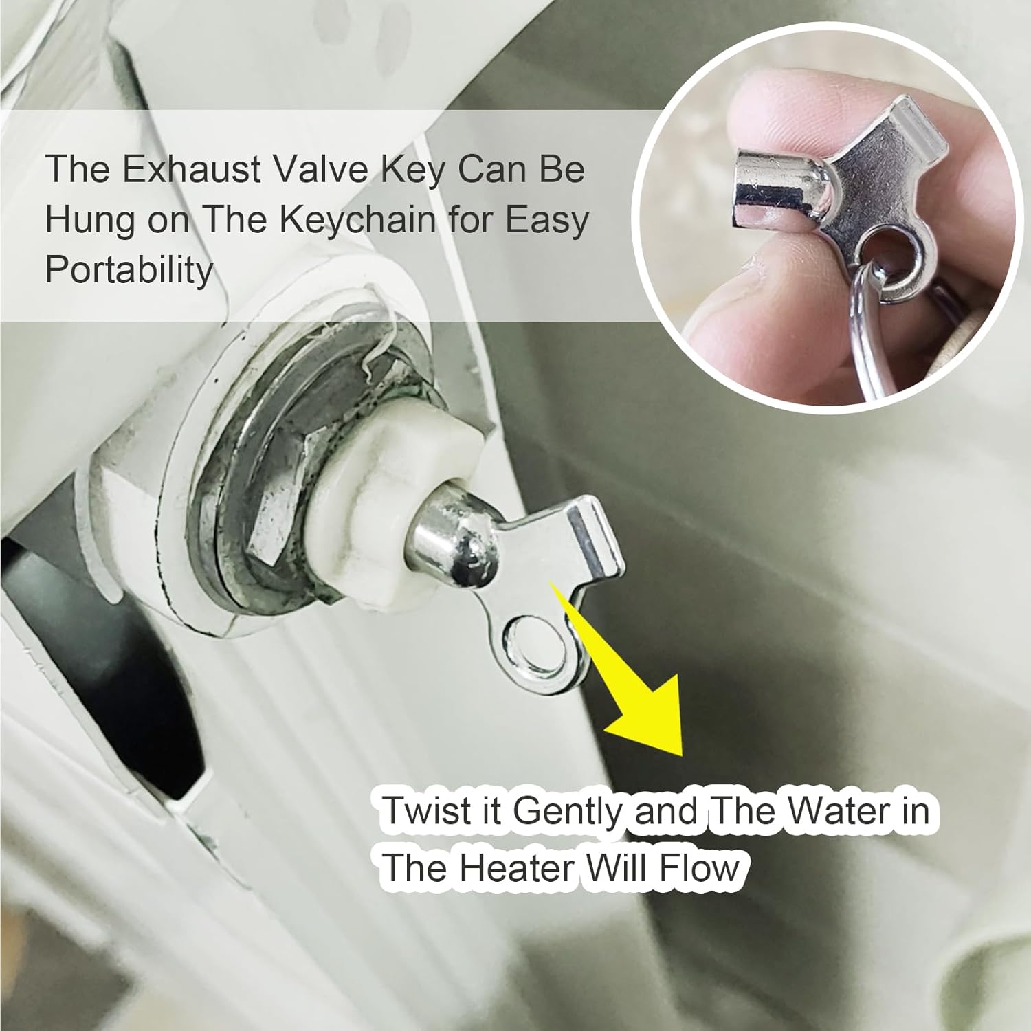 10Pcs Radiator Bleeding Air Valve Key Bleed Hole Keys for Home Radiator Hot Water Flush Plumbing Tool Replacement, Silver