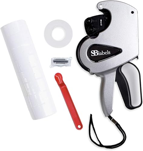 SBLabeler Paquete de productos de pistola de precio de dos líneaspistola de precios de 2 líneas, etiquetas, tinta, pelador de etiquetaskit de